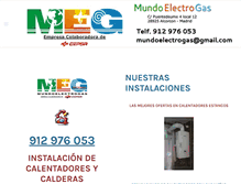 Tablet Screenshot of mundoelectrogas.com